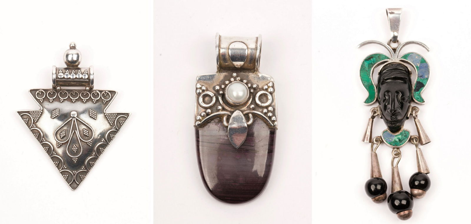 Three Unique Sterling Silver Pendants (1 of 7)