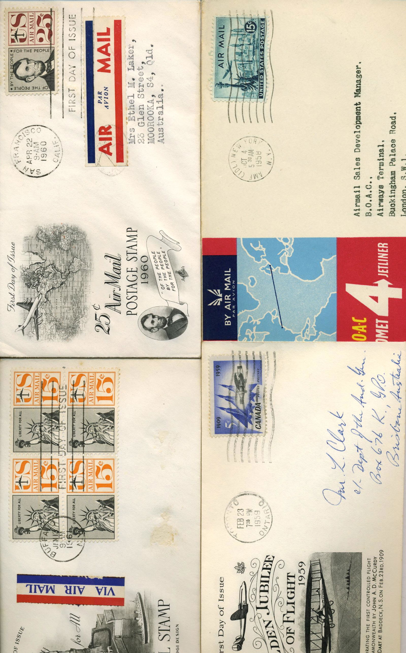 1953-61 FDCs and First Flight Covers (10) (1 of 3)