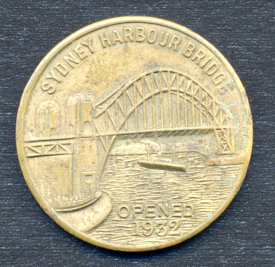 1932 Sydney Harbour Bridge Brass Medallion (1 of 2)