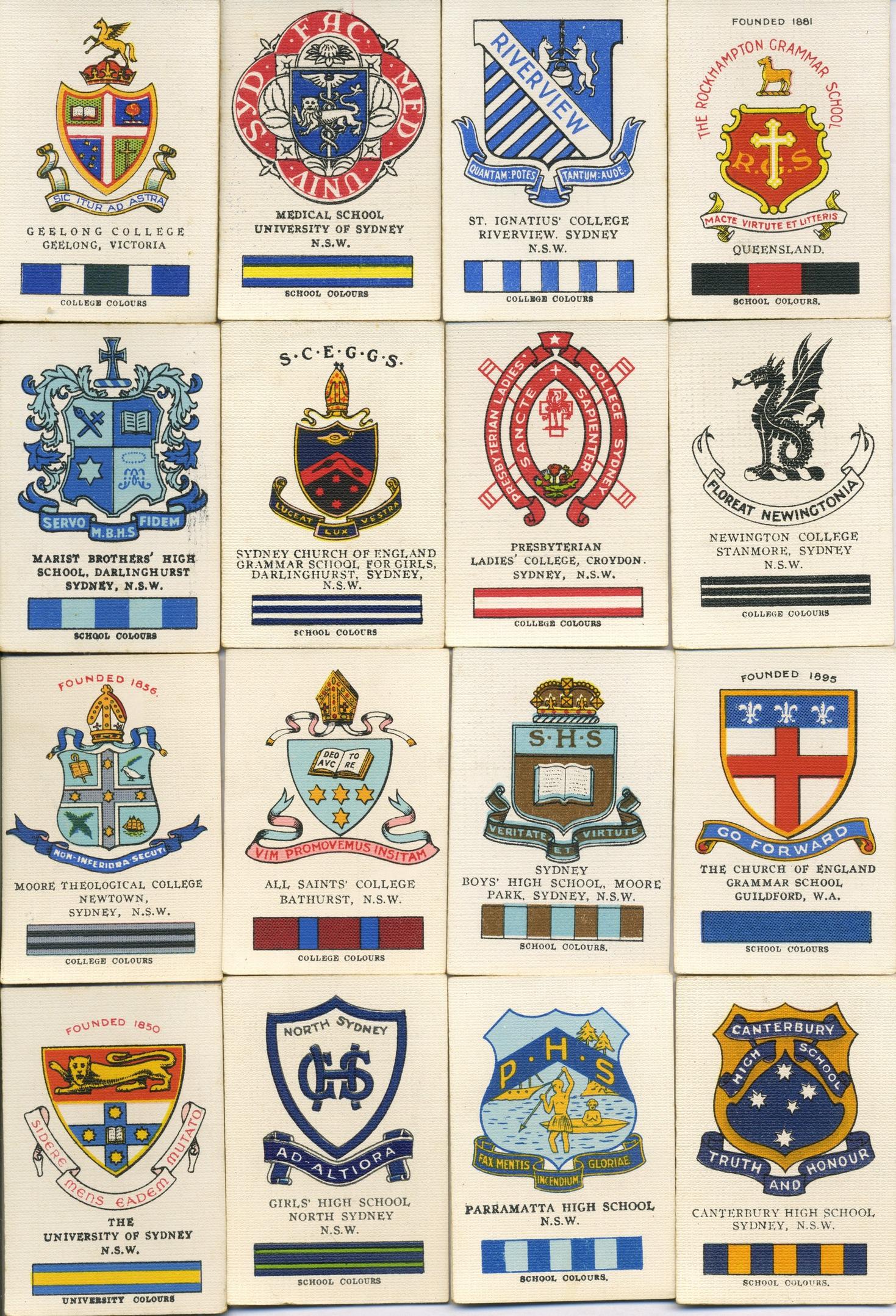 1920s Australian Schools Cigarette Cards (27) (1 of 4)