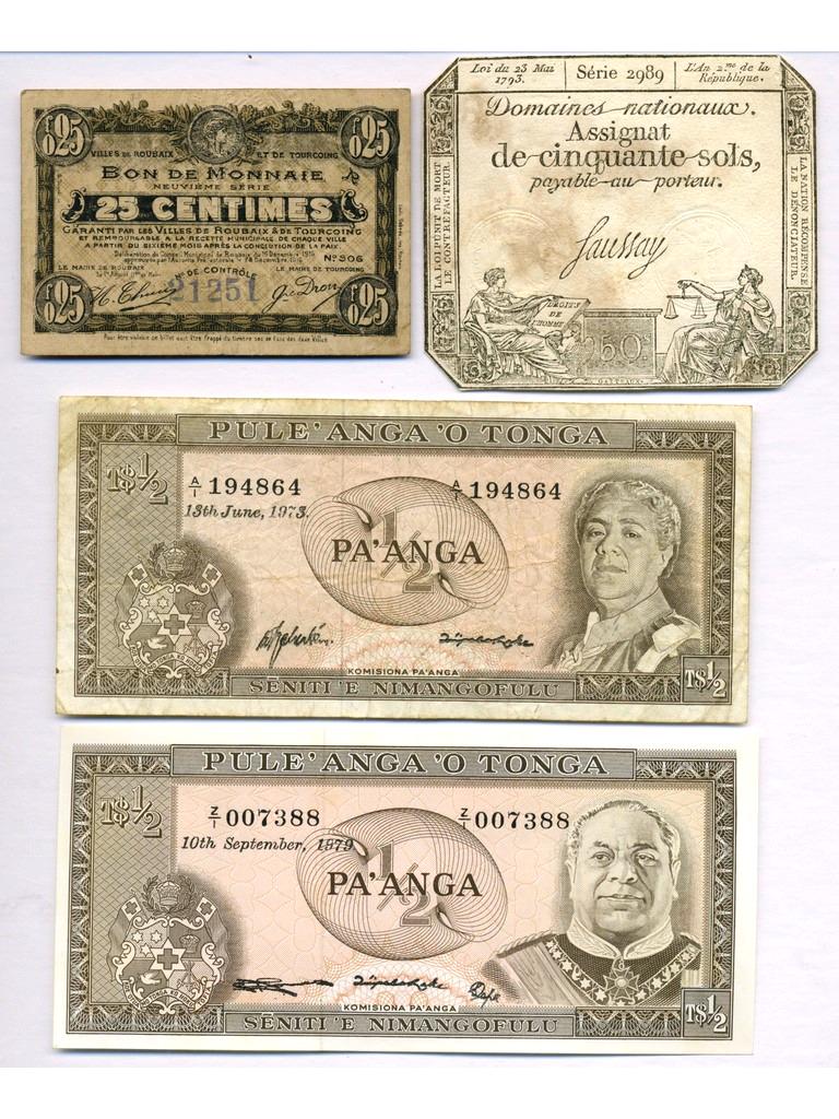 French Revolution , WWI Emergency and Tongan Notes (1 of 2)