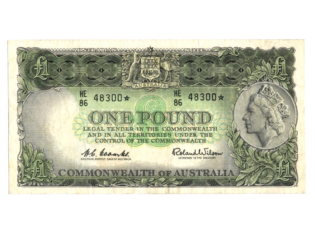 1953 One Pound STAR NOTE - Coombs & Wilson (1 of 4)