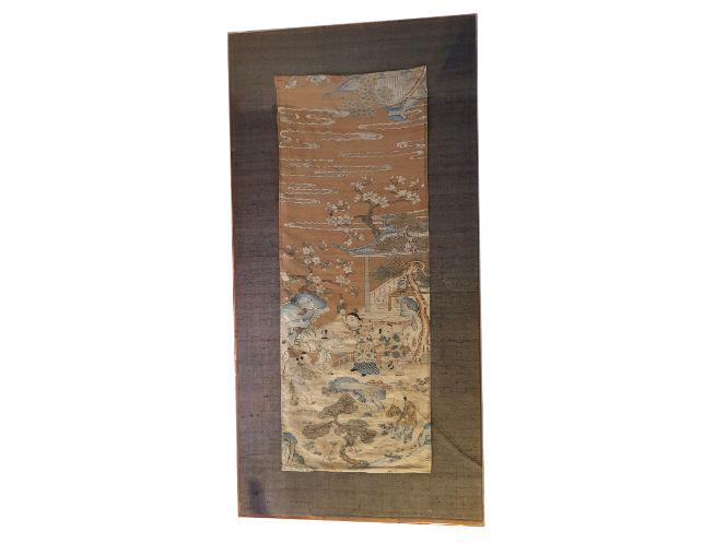 Framed Chinese Silk Embroidery Landscape Scene (1 of 8)