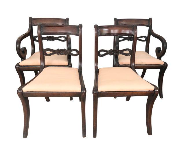 English Regency Chairs, Set of 4 (1 of 9)