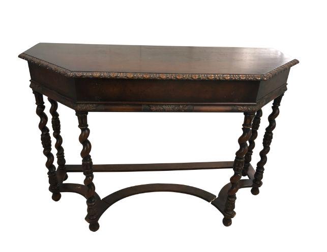 Carved Oak Barley Twist Console (1 of 8)