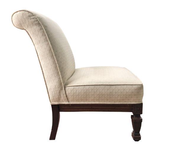 Slipper Chair: 21 x 30 x 30, Seat height: 14