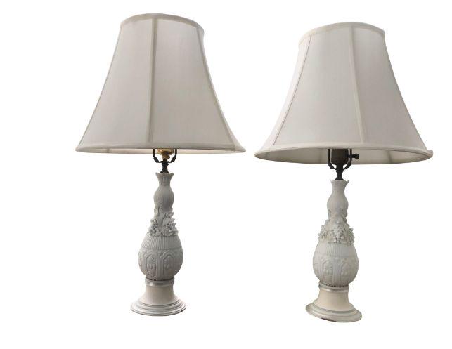 Vintage White Bisque Lamps (1 of 6)
