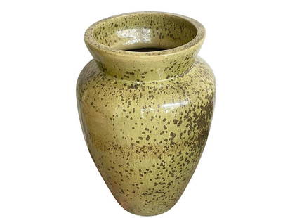 Large Green Ceramic Planter: 24w x 24d x 33.5h