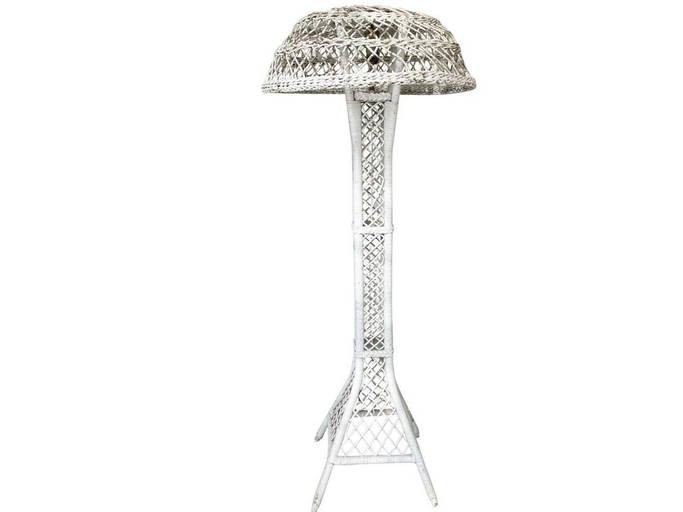 Antique Wicker Floor Lamp