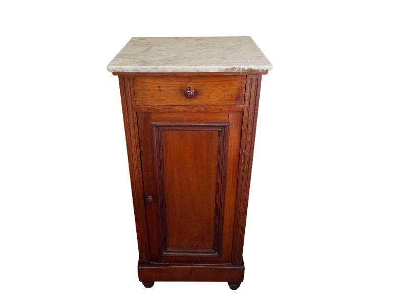 Marble Top Side Table: 15w x 14d x 31.5h