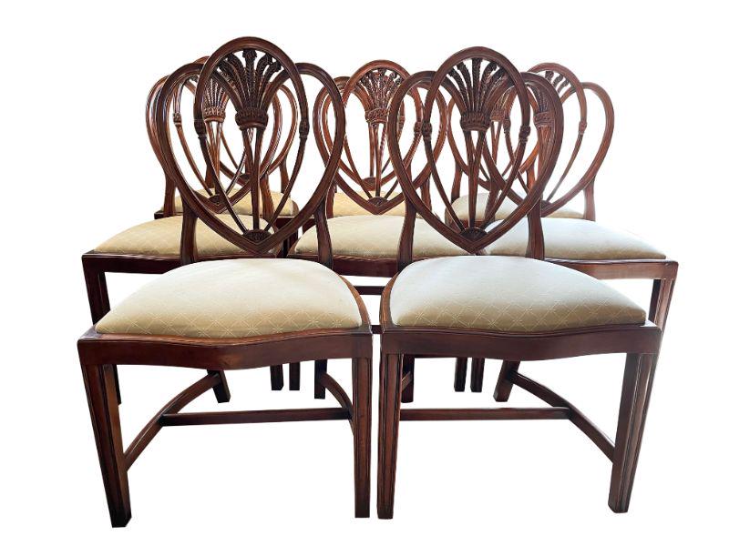 Shield Back Chairs from ABC Home, Set of 8: 21.25w x 20.5d x 38.75h, Seat height: 18