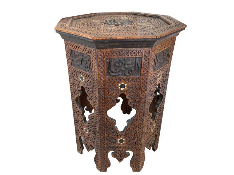 Moroccan Octagonal Side Table: 16w x 16d x 21h.