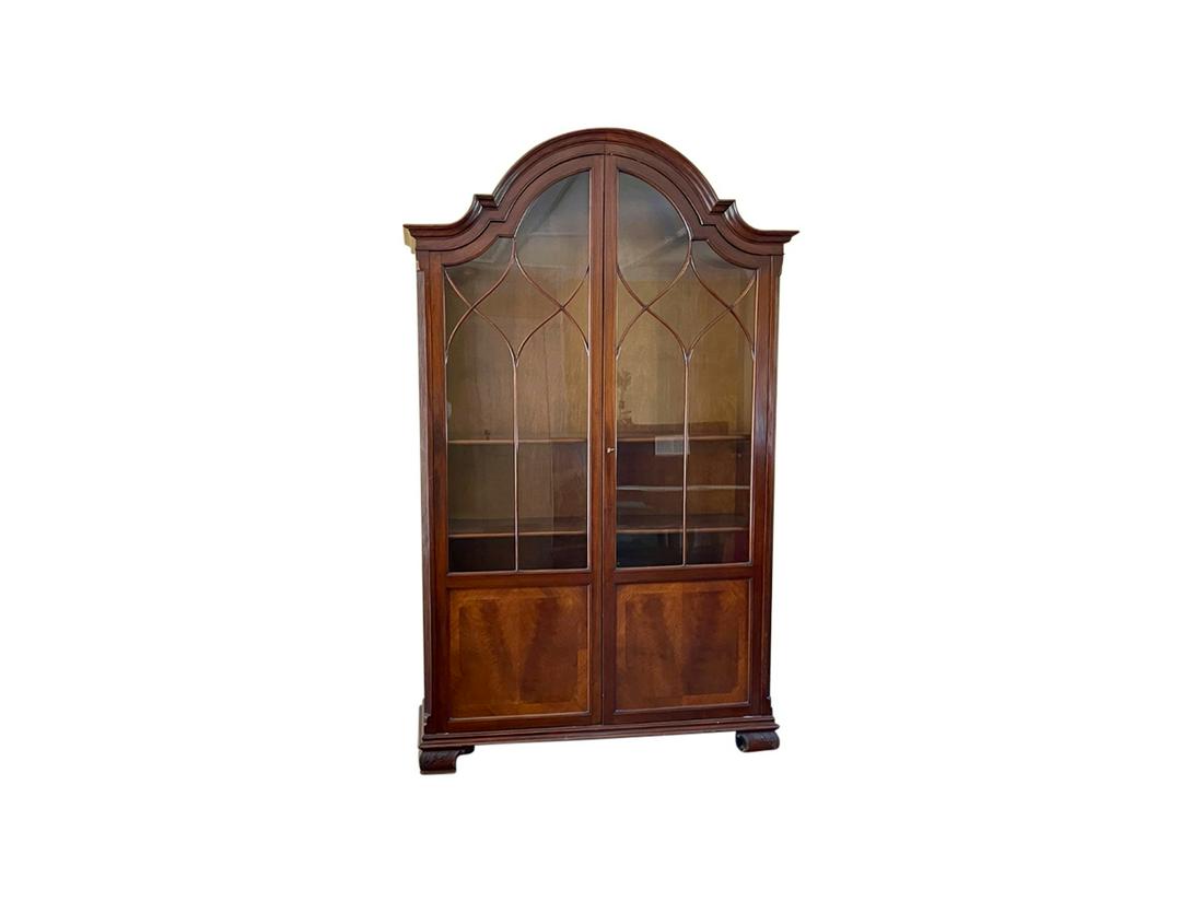 Large Glass Front Wood Cabinet (1 of 8)