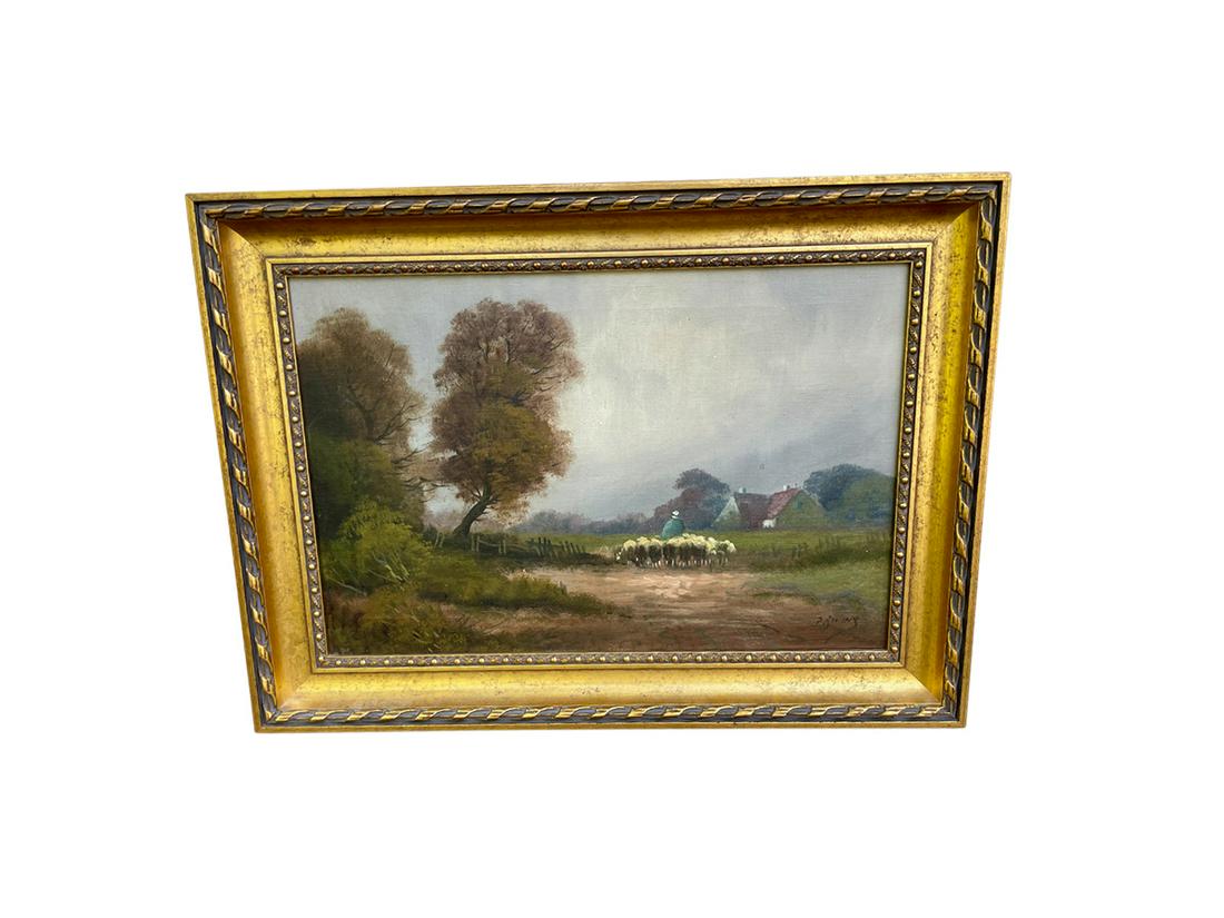 19th C. Landscape Painting, P Riliny, Signed Lower Right (1 of 6)