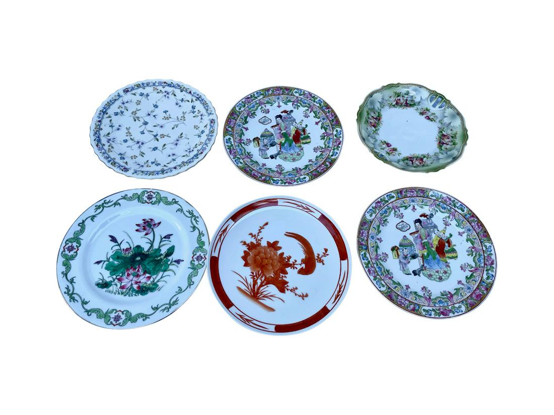 Assortment of Plates, Set of 6: (6) Dinner Plates: 11in d