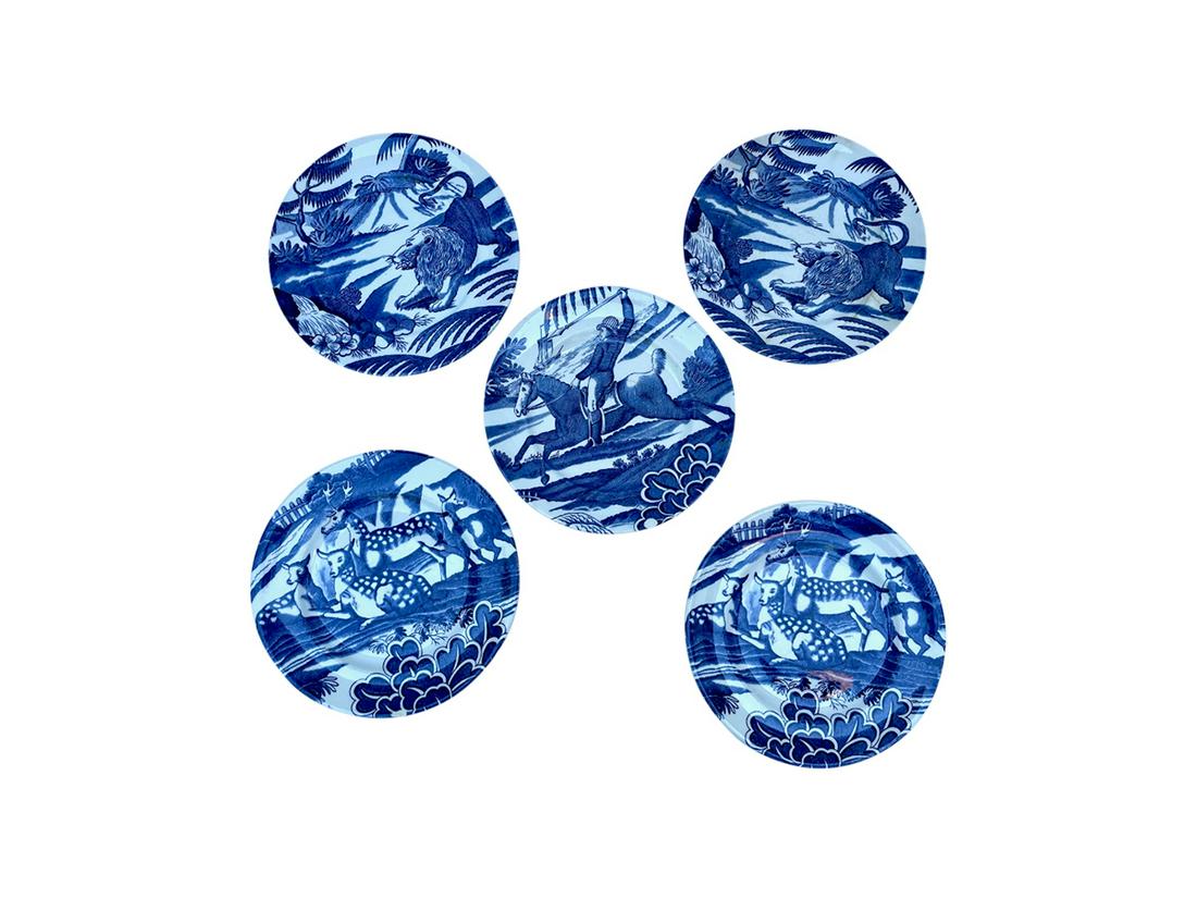 Tiffany Menagerie Plates, Set of 5: 8in d