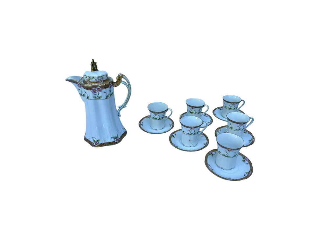 Hand Painted Nippon Chocolate, Coffee, Tea Set (1 of 16)
