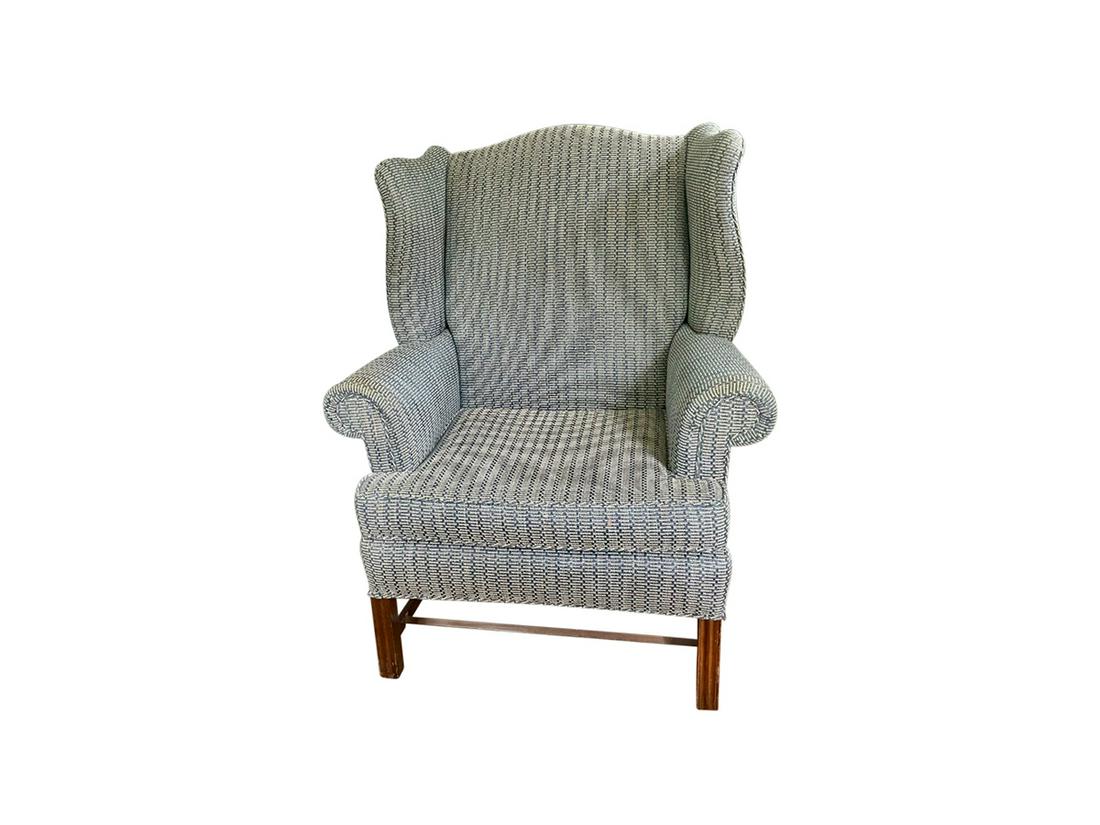 Blue Wingback Chair (1 of 12)