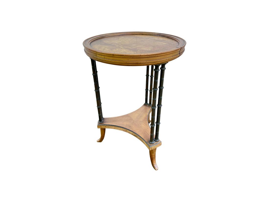Baker Regency Faux Bamboo Occasional Table (1 of 9)