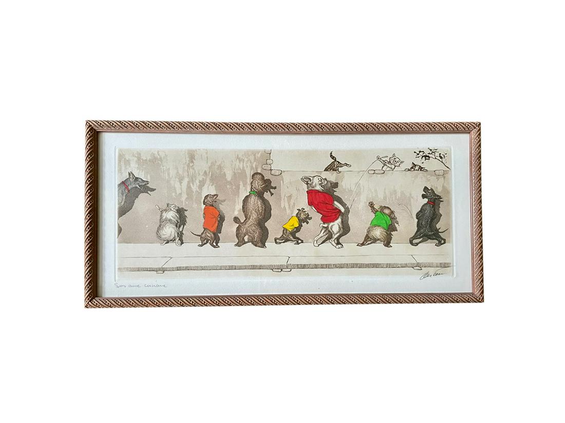 Boris O'Klein Dirty Dogs of Paris, Signed Etching (1 of 7)