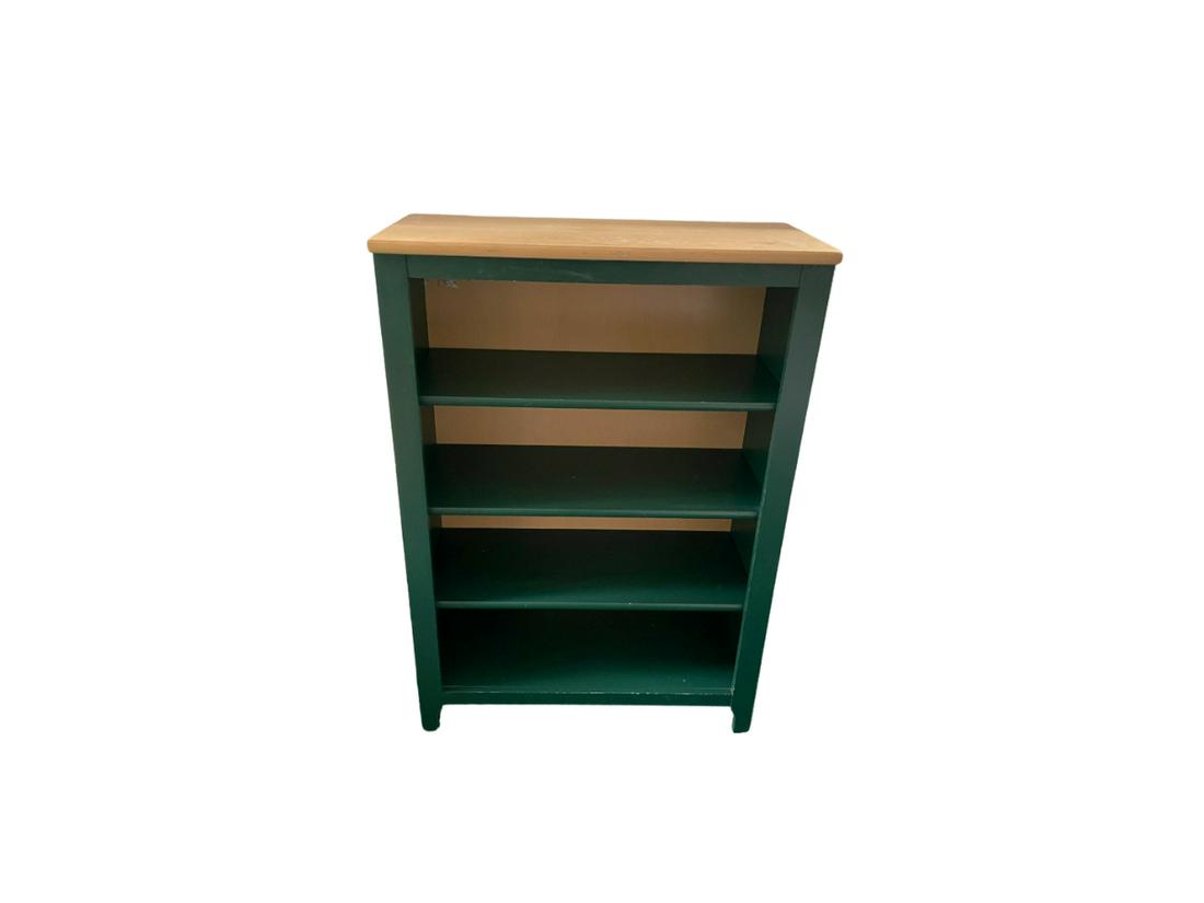 Green Bookshelf, Stanley Furniture: 32in w x 14in d x 46in h