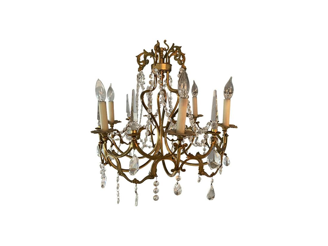 6 Light Crystal Chandelier (1 of 5)