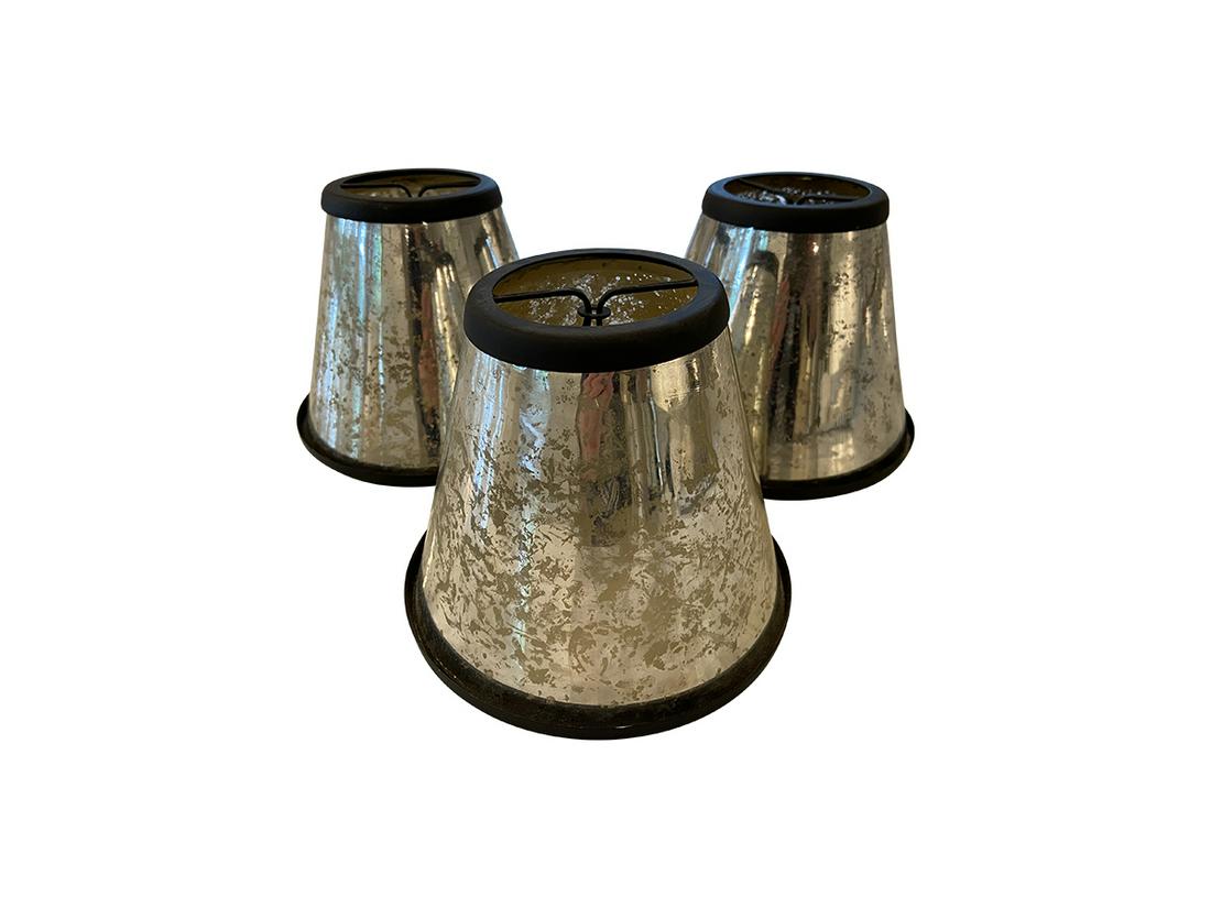 Three Mercury Glass Shades (1 of 5)