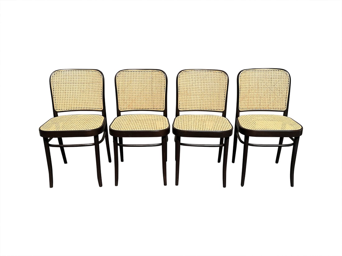Ton Caned Dining Chairs, Set of 4 (1 of 12)