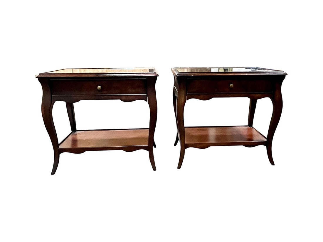 Bernhardt Nightstands with Mirrored Tops, Pair (1 of 6)