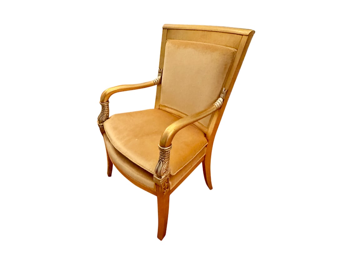 Regency Style Dolphin Carved Armchair (1 of 5)