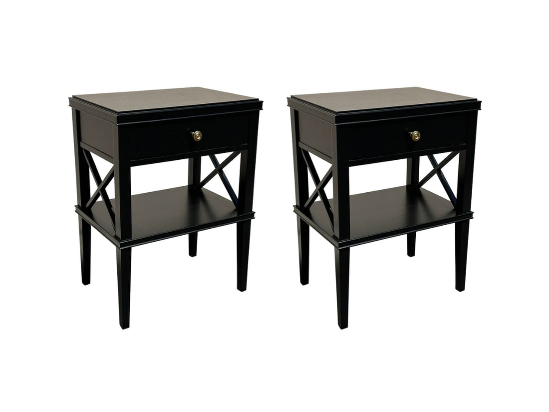 Pottery Barn Clara Lattice Nightstands, Pair: 21in w x 15in d x 28in h
