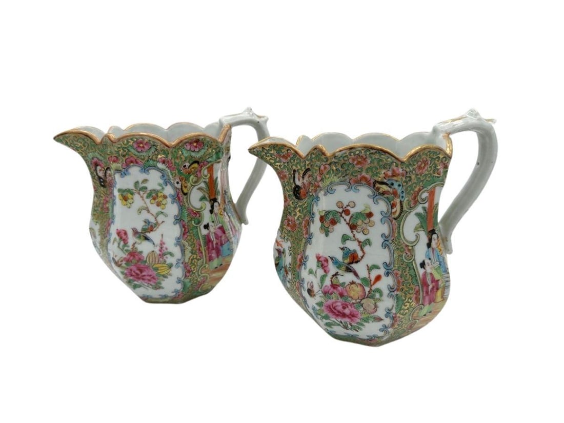 Rose Medallion Pitchers, Pair (1 of 15)
