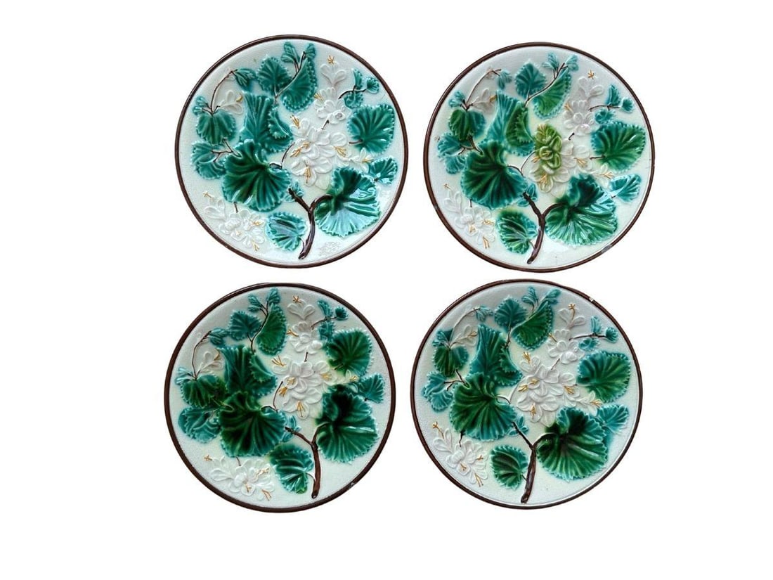 19th Century Majolica Plates Circa 1850-1900, Set of 4 (1 of 17)