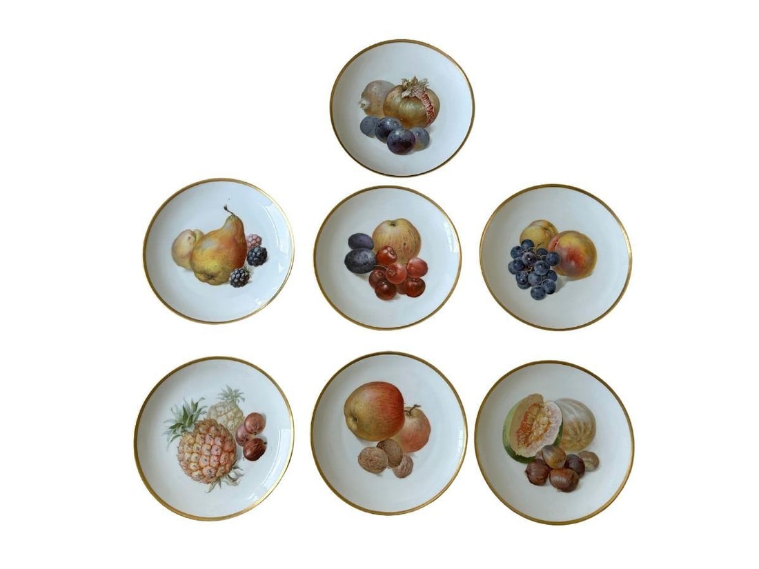 Thomas Bavaria Germany Fruit Plates, Set of 7 (1 of 9)