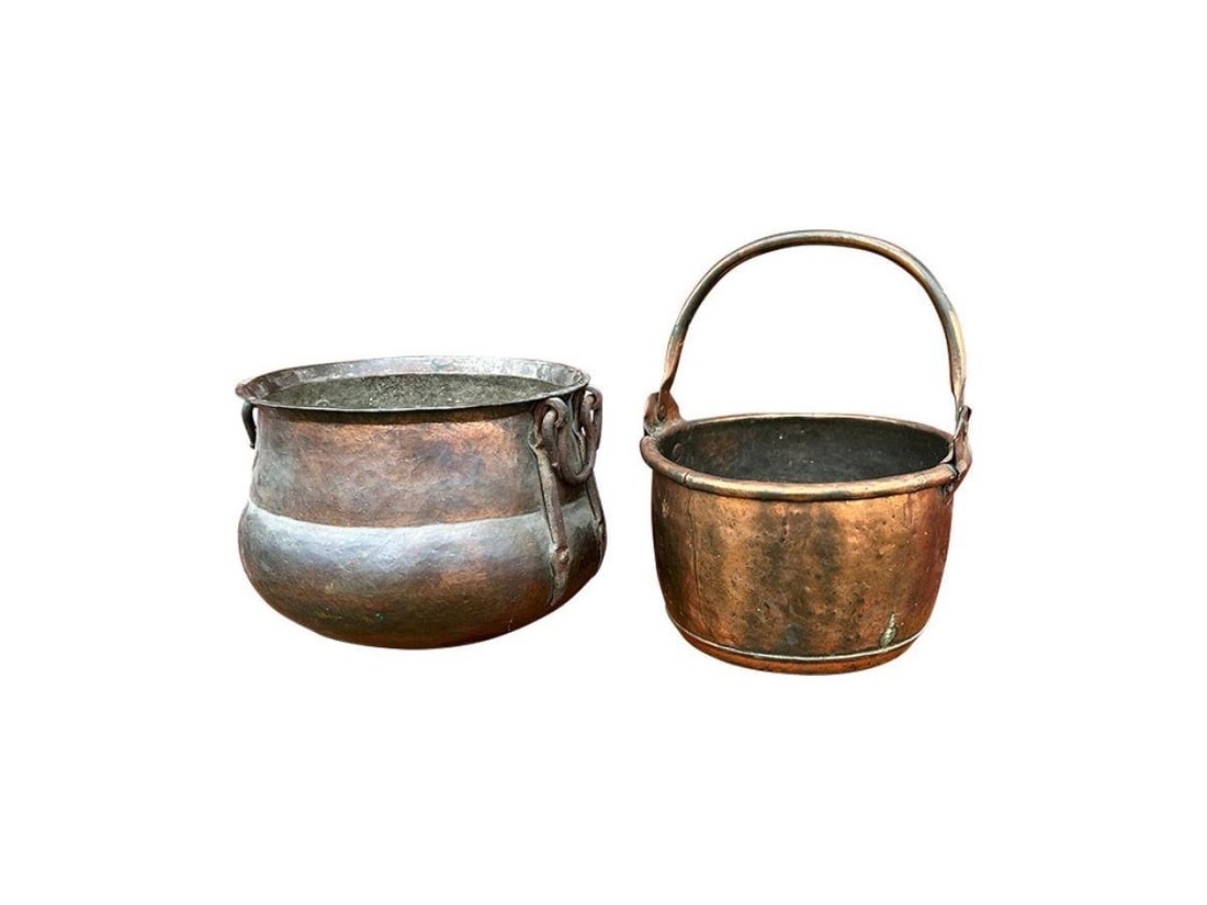Antique Copper Basins, Set of 2 (1 of 9)