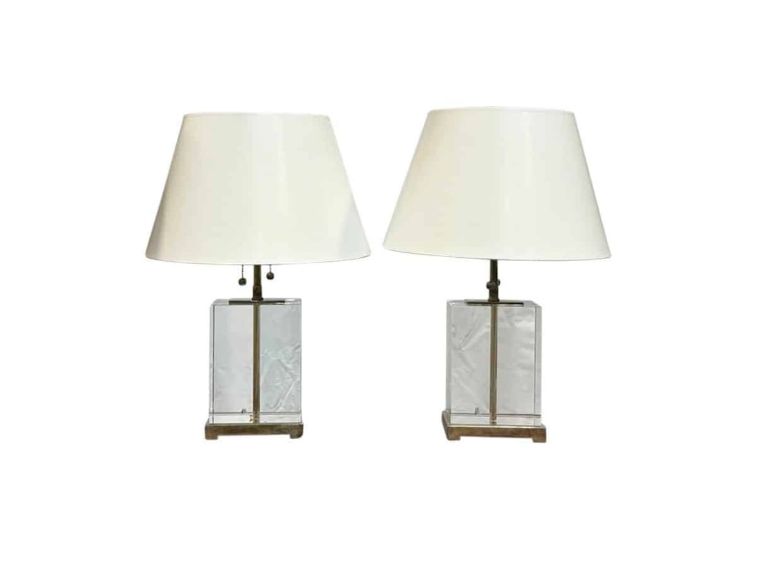Thomas O'Brien for Visual Comfort Small Block Table Lamps, Pair (1 of 6)