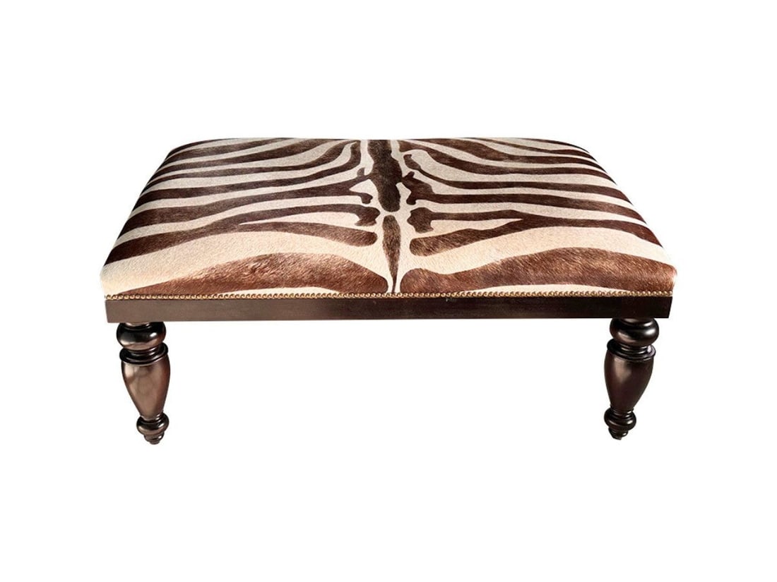 Oly Studio Zebra Pattern Cowhide Ottoman (1 of 13)