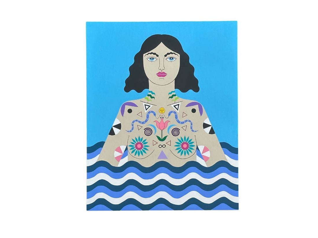 Caris Reid "Water Warrior Day" Painting, 48 x 60in (1 of 7)