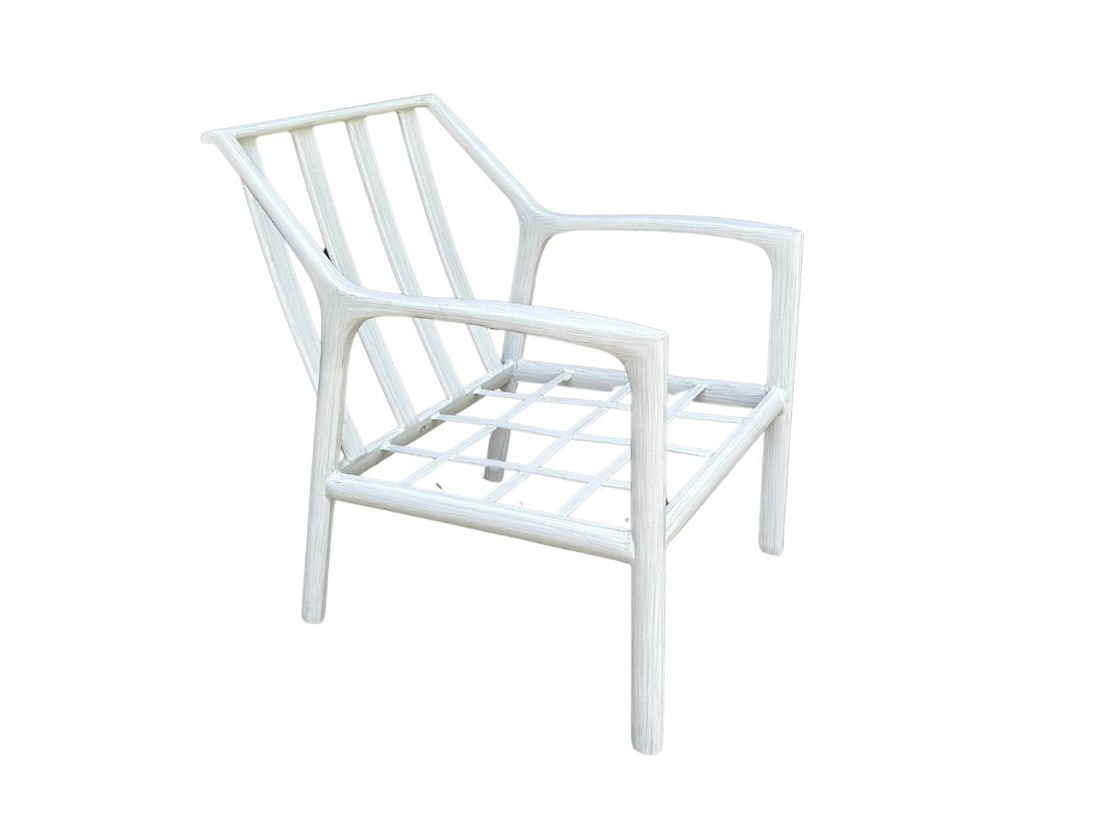 Castelle White Armchair: 24in w x 32in d x 32in h, Seat height: 25in. PLEASE READ BEFORE PLACING A BID: Pickup for this auction will take place on Friday, June 27th, from 9:00 AM to 12:00 PM at a private residence in Southpor