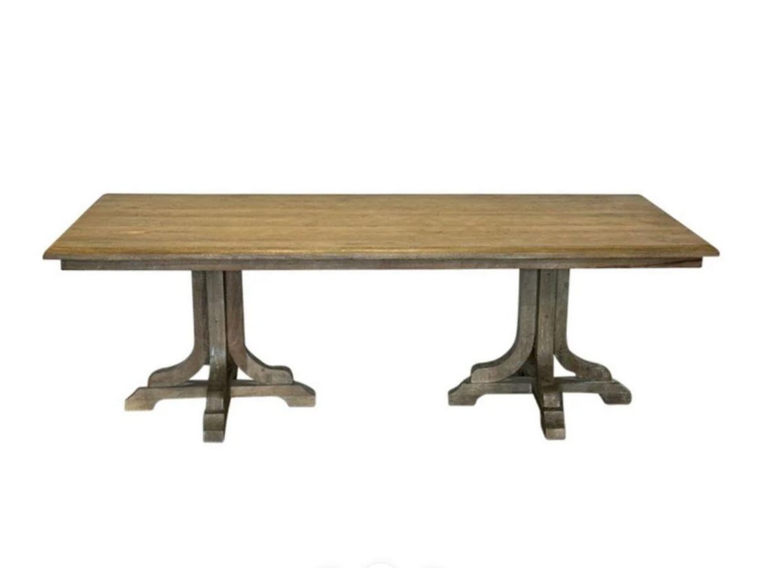 Williams Sonoma Double Pedestal Dining Table (1 of 12)