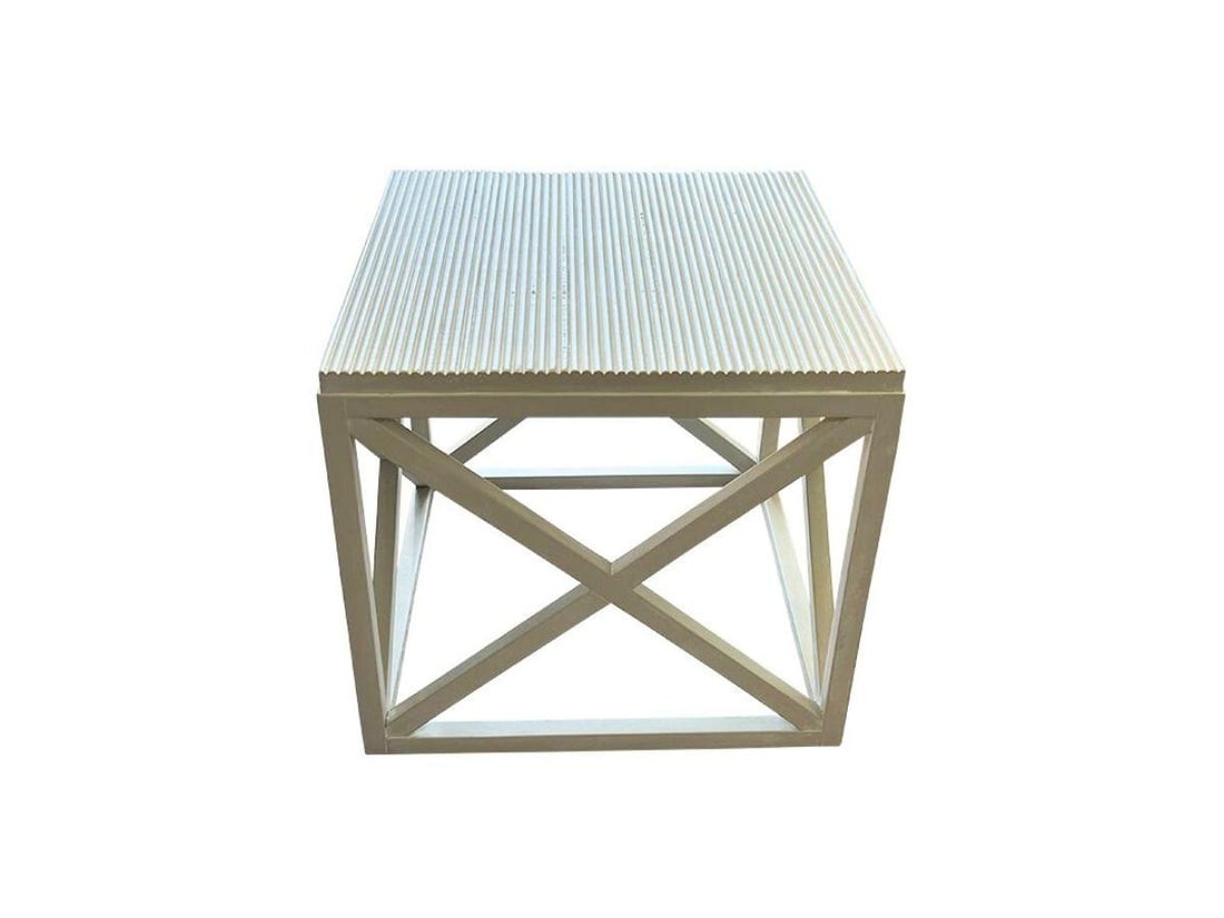 Palecek Gunn Square Reeded Top Side Table (1 of 5)