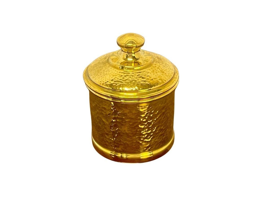 Brass Canister: 3 in. diameter x 5 in. h