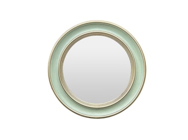 Vintage Sheffield Home Décor Green and Gold Painted Mirror