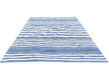 Dash and Albert Blue and White Rug