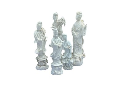 Blanc de Chine Porcelain Women, Set of Five