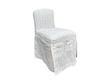 Slipcovered Sister Parish Clara B Skirted Chair