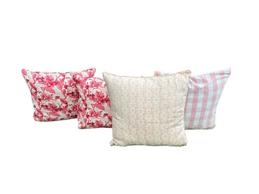 Collection of Pink Pillows, Set of Four