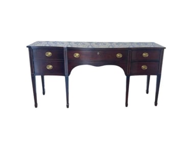 Kindel Inlaid Mahogany Serpentine Front Sideboard
