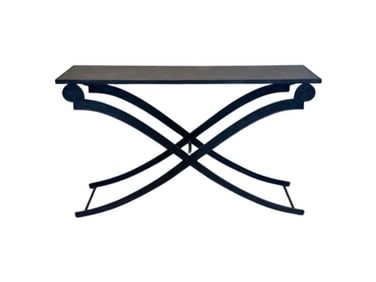 Metal and Wood Console Table