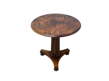 Round Side Table with Fluted Column Pedestal by Hickory Chair